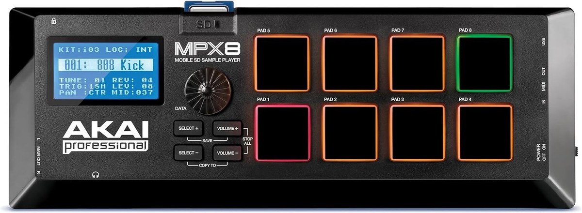 AKAI MPX8 サンプラーコントローラー Amazon.com: AKAI Professional MPX8 - Portable Sample Pad