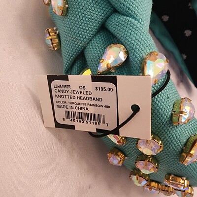 NWT Lele Sadoughi Knotted Headband in Candy Jeweled 