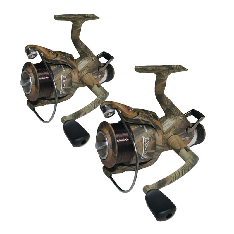 OAKWOOD CAMO 60 CARP RUNNER REELS WITH 12LB LINE FISHING REEL X 2 eBay
