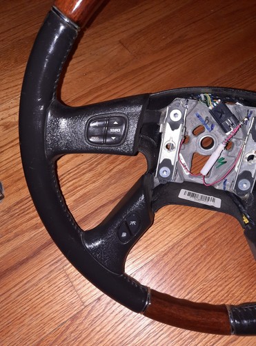 03 04 05 06 07 SILVERADO SIERRA ESCALADE YUKON Wood & Leather Steering Wheel OEM - Picture 9 of 9