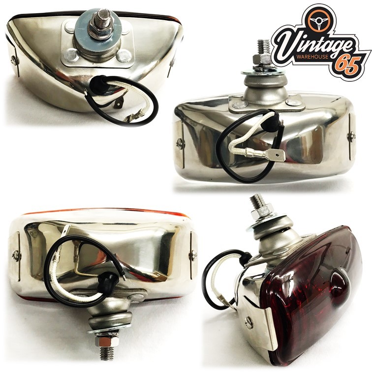 Classic Car Stainless Steel Rear Reverse Light Fog Lamp Import Wiring