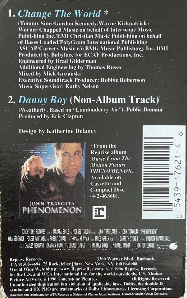 Eric Clapton Change The World Australian Cassette Cassingle - Image 2 of 4