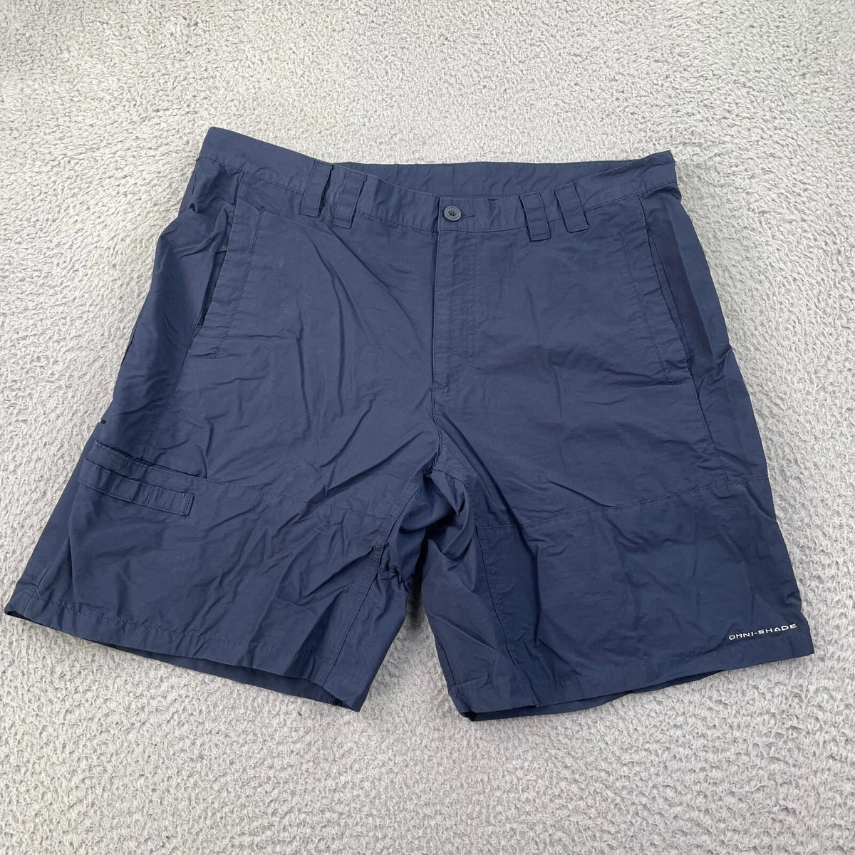 Short Columbia PFG Homme Taille L, Bleu, Bermuda De Pêche Omni-Shade, Neuf Avec étiquettes