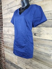 Grey's Anatomy Scrub Top Women Blue Large Chest 41" Length 26.5"