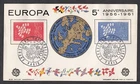 FRANCE 1961 5th ANNIV OF EUROPA ON SPECIAL CARD WITH FDC POSTMARK