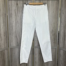 Eileen Fisher White Pants Womens Size 4 Tapered Leg Minimalist