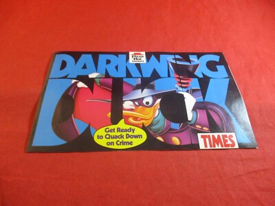 Darkwing Duck Pizza Hut Kid's Activity Color & Maze Promotional Sheet