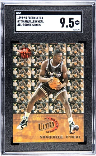 1992-93 Fleer Ultra #7 Shaquille O'Neal All-Rookie Series Rookie Card SGC MINT+