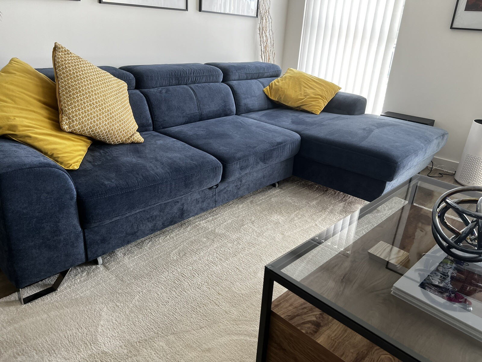 Perfect Condition 2in1 used corner sofa bed with storage adjustable