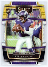 Kellen Mond 2021 Panini Select Rookie Black and Gold Prizm Die Cut #64