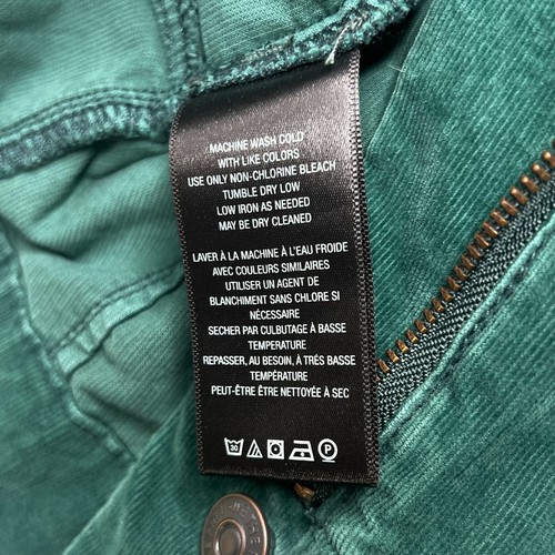 We The Free People Jayde Corduroy Flare Jeans High Rise Green Pants Size 28 - Picture 9 of 13