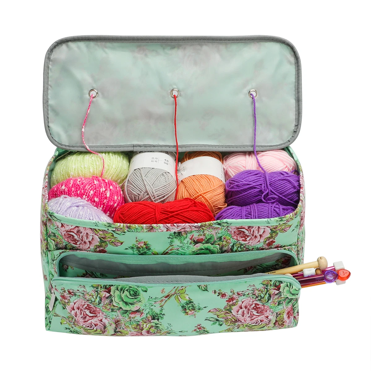 Storage Bag Wear Resistant Dust-proof Knitting Organizer Tote Bag