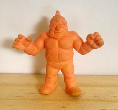 80's M.U.S.C.L.E. Men Chairman Kinkeshi Kinnikuman Figure Eraser Orange