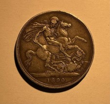 1890 Queen Victoria Silver Crown