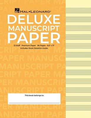 Deluxe Wirebound Super Premium Manuscript Paper Gold Cover | Music Notation Book