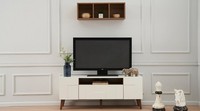 Modern Wohnwand 2Tlg Wohnzimmer Wandregal HolzmöBel Tv StäNder Design MöBel