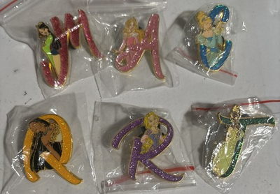 #ad Disney PRINCESS Tiana Cinderella MULAN Aurora Rapunzel Letters $18.00