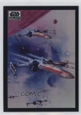2022 Topps Chrome Star Wars Galaxy Refractor X-Wing Fighter Starfighters 15ed