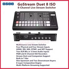 OSEE GoStream Duet 8 ISO 4xHDMI-SDI 4 Stream Audio Video Switcher NDI/RTMP/SRT