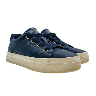 GANT damen Dunkelblau Leder Schnürer Turnschuhe Eu 37 UK 4 US