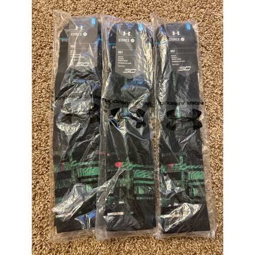 Calze Under Armour x Stance Stephen Curry Performance in misto poli nero x3 nuove con etichette - Foto 1 di 3