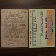 Mickey Mantle Rare Limited Edition Vintage Style DICE GAME & COSENZA Promo Cards
