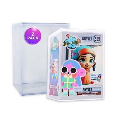 2-Pack Hard Acrylic Funko Pop Protector Display Case 4 Stackable Display Case