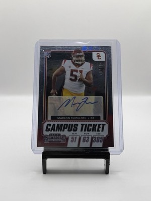 Marlon Tuipulotu 2021 Contenders Campus Ticket Rookie RC Auto /99 USC Eagles