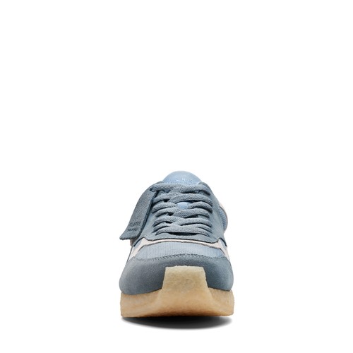 Clarks Lockhill Ronnie Fieg Kith Mens Blue Leather Lifestyle Sneakers Shoes - Picture 3 of 7