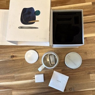 OHOM Ui Self- Heating Cermaic Mug Set New! Jasmine White