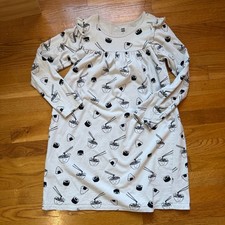 Tea Collection White Black Sushi Ramen Onigiri Girls Dress Sz 12