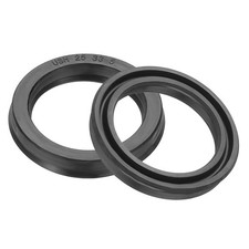 25 x 33 x 5mm Oil Seal 2 Pcs Lip Seals Nitrile Rubber Cover Radial Shaft Black