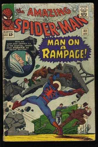 Amazing Spider-Man #32 VG- 3.5 Stan Lee! Steve Ditko Art!! Marvel 1966