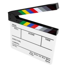 CLAR 9-Section Acrylic Production Slate with Color Clapper Sticks 9.25 x 11" 