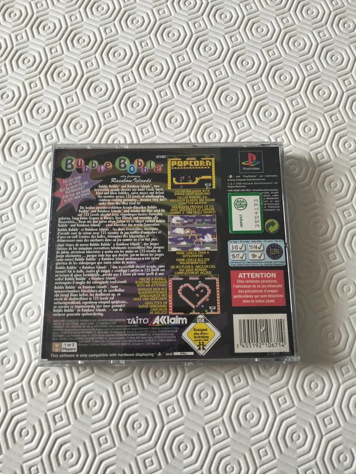 BUBBLE BOBBLE ALSO FEATURING RAINBOW ISLAND - SONY PS1 - GIOCO USATO PAL - Immagine 2 di 4