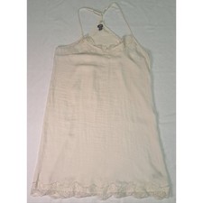 Aerie M Ivory Slip Dress Lace Trim FLAW Coachella Festival Boho Fairy Angelcore