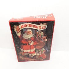 Vintage Springbok Merry Christmas To All Santa Jigsaw Puzzle Hallmark Complete