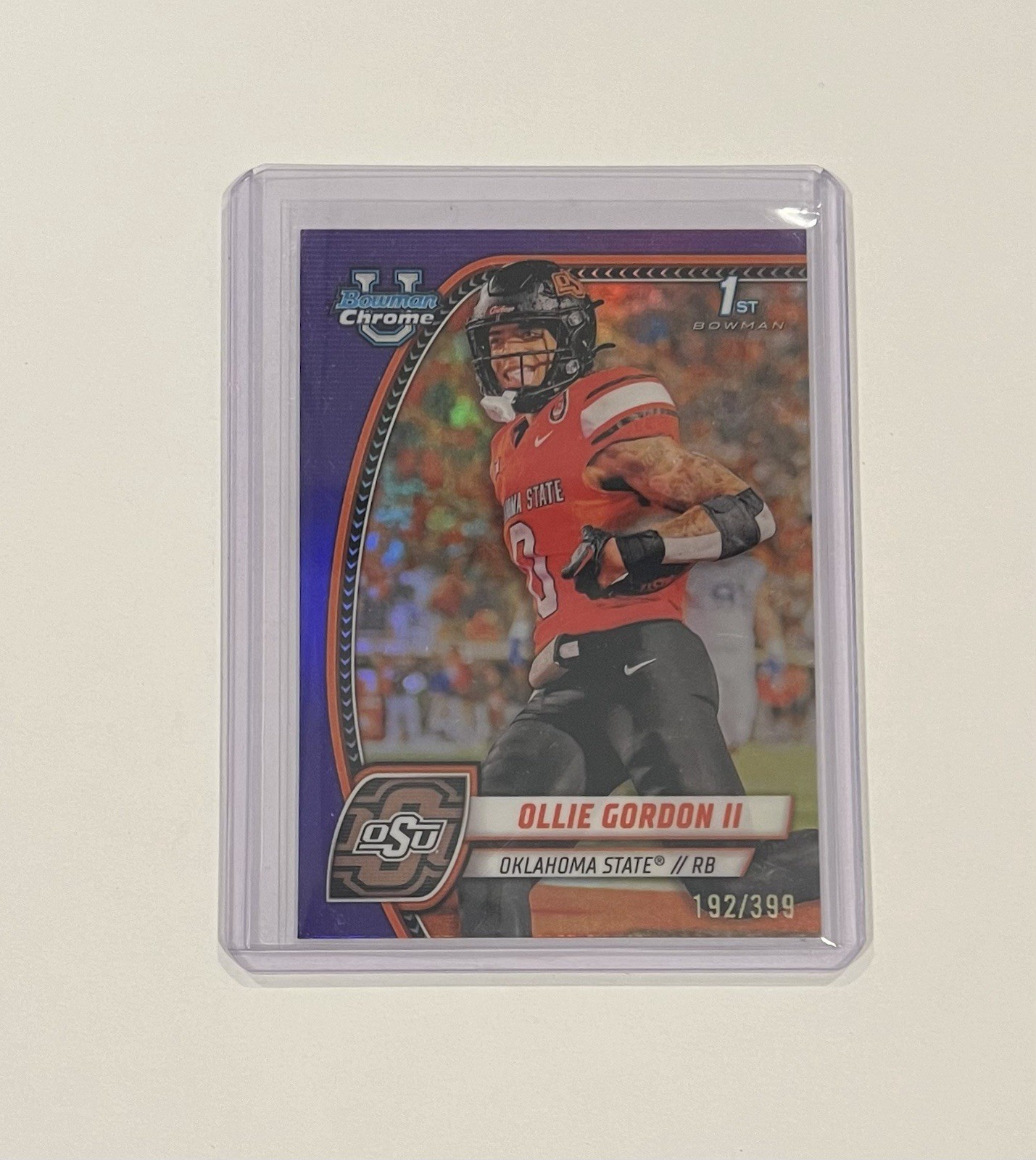 2024 Bowman University Chrome - Ollie Gordon II #197 Purple Refractor /399 (RC)