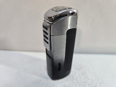 Working COLIBRI 3 FLAME JET CIGAR Silver LIGHTER, Puncher  7964/36