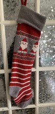 Pottery Barn Kids Fair Isle Christmas Stocking Wool Blend Santa 30"