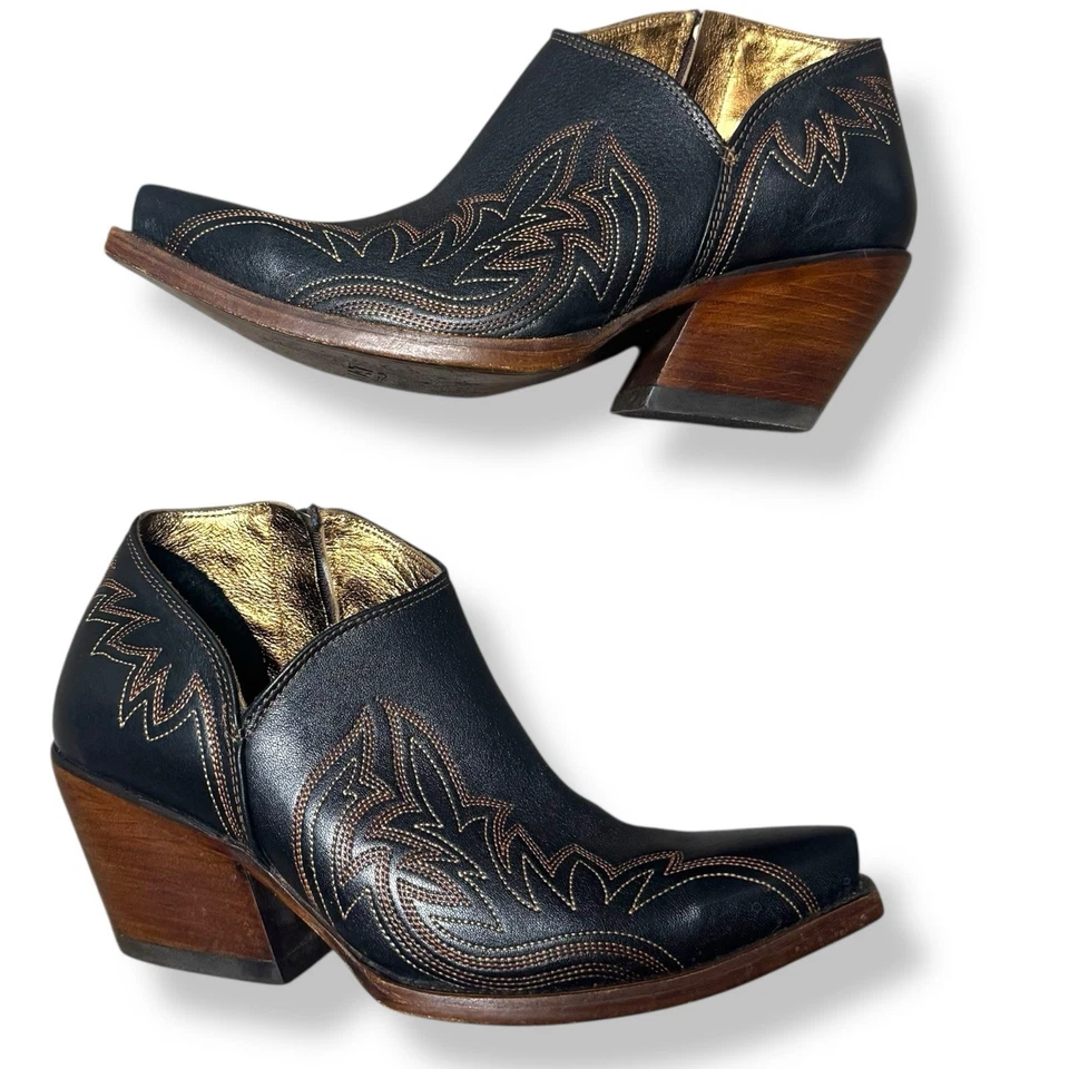 Botines Ariat Jolene para mujer talla 10 B cuero negro estilo occidental 10042427 Foto 2 de 4