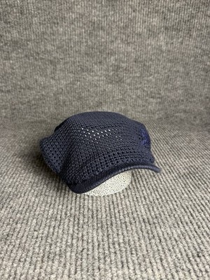 Emporio Armani Navy Blue Mesh Newsboy Cap Flat Ivy Driver Golf Hat Size 57 VTG