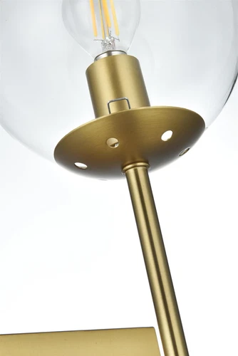 Living District Neri 6" Wall Sconce Clear Shade In Satin Gold - Picture 5 of 7