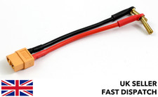 XT60 Female To 4mm Male Banana Low Profile Right Angle Lead/Wire/Cable 90mm