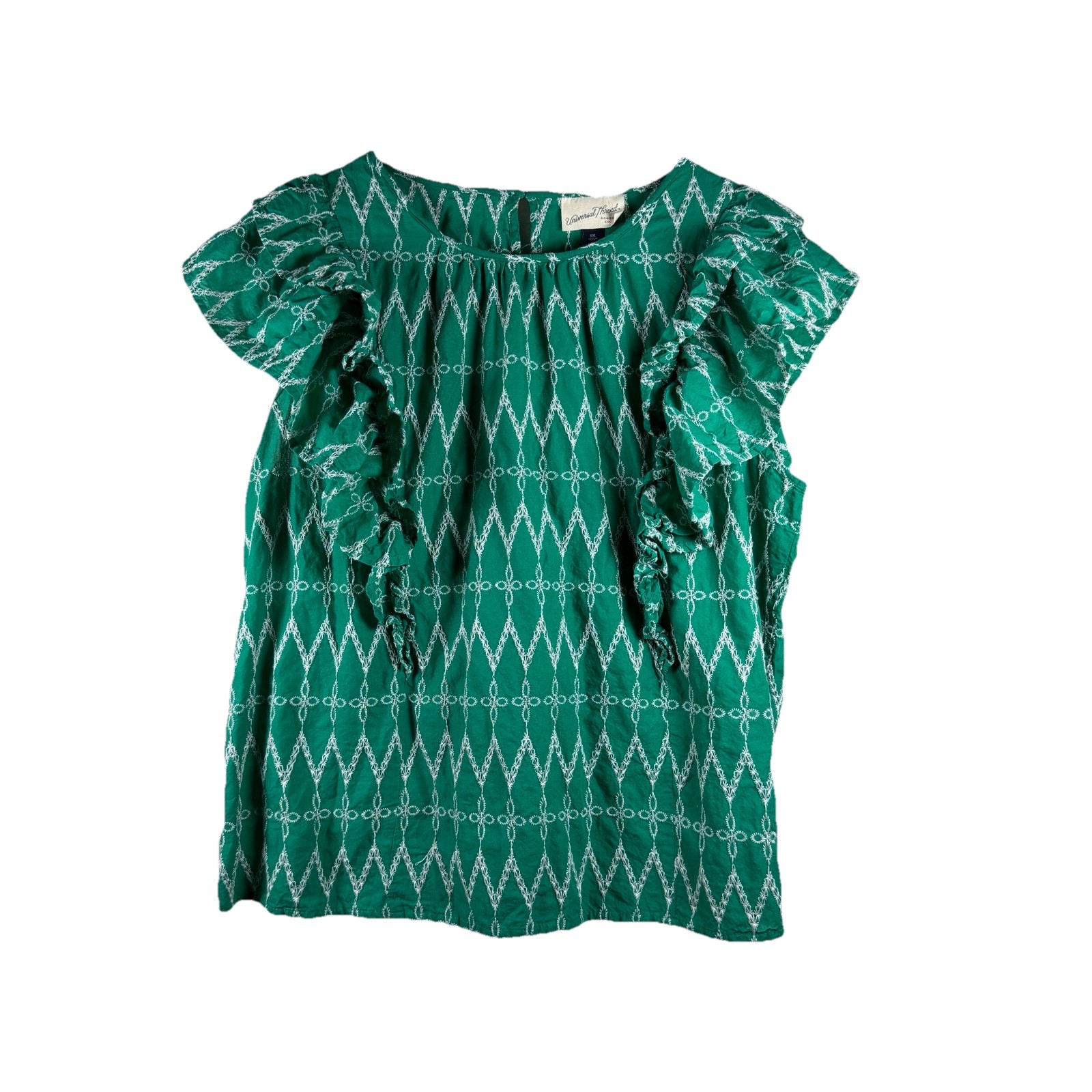 UNIVERSAL THREAD  Embroidered XXL Flutter Sleeve … - image 1
