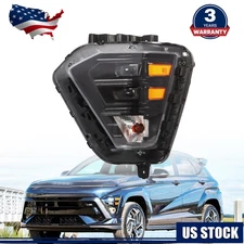 For 2024-2025 Hyundai Kona LED Headlight Assembly W/ Halogen Signal Left Driver