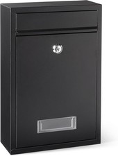 Amazon Basics Post Box, Wall Mount Lockable Letter Box,( box damaged)