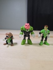 3X Imaginext DC Super Friends Linterna Verde Hal Jordan Kilowog Bd'g Juguete Ardilla