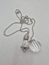 Pair Of Glass Lamp Pull Chains - Fancy Glass Patterns