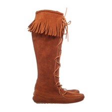 Minnetonka, Stiefel, Größe: 38, Braun, Wildleder, Damen #G5b